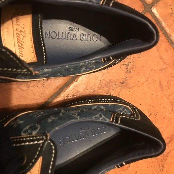 Louis Vuitton men’s blue denim shoes size 9.5 - Picture 2 of 8